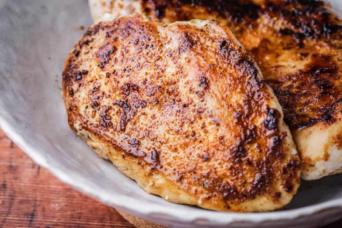 Everyday Seasoning Blend coated on pan-fried chicken.