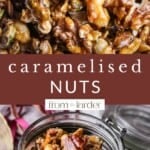 Pin image for Caramelised Nuts.