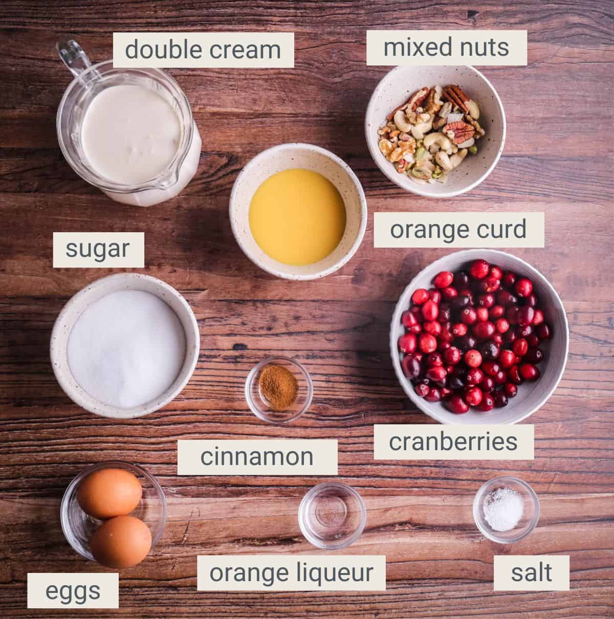 Festive Eton Mess ingredients.