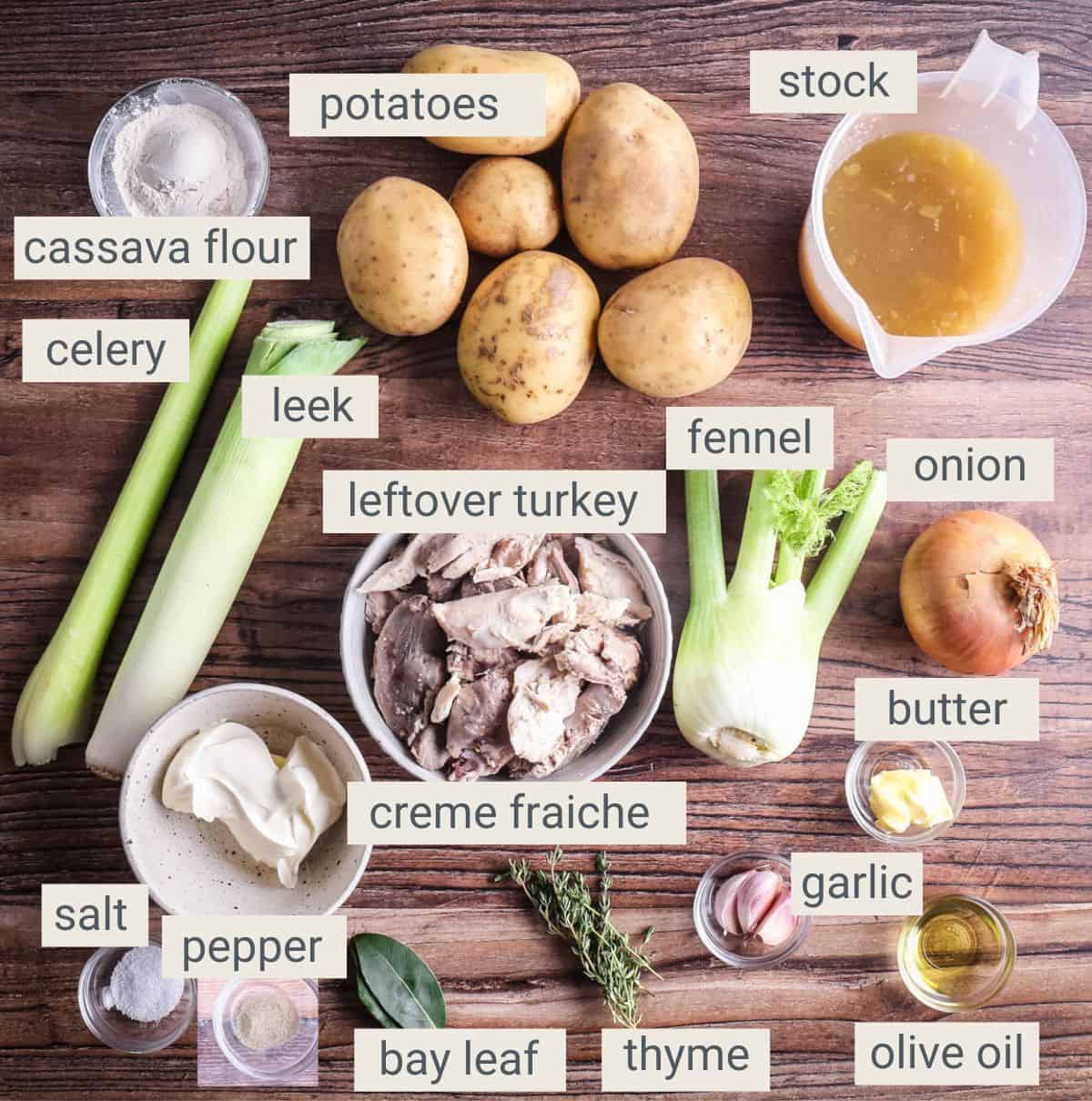 Turkey Hotpot ingredients.