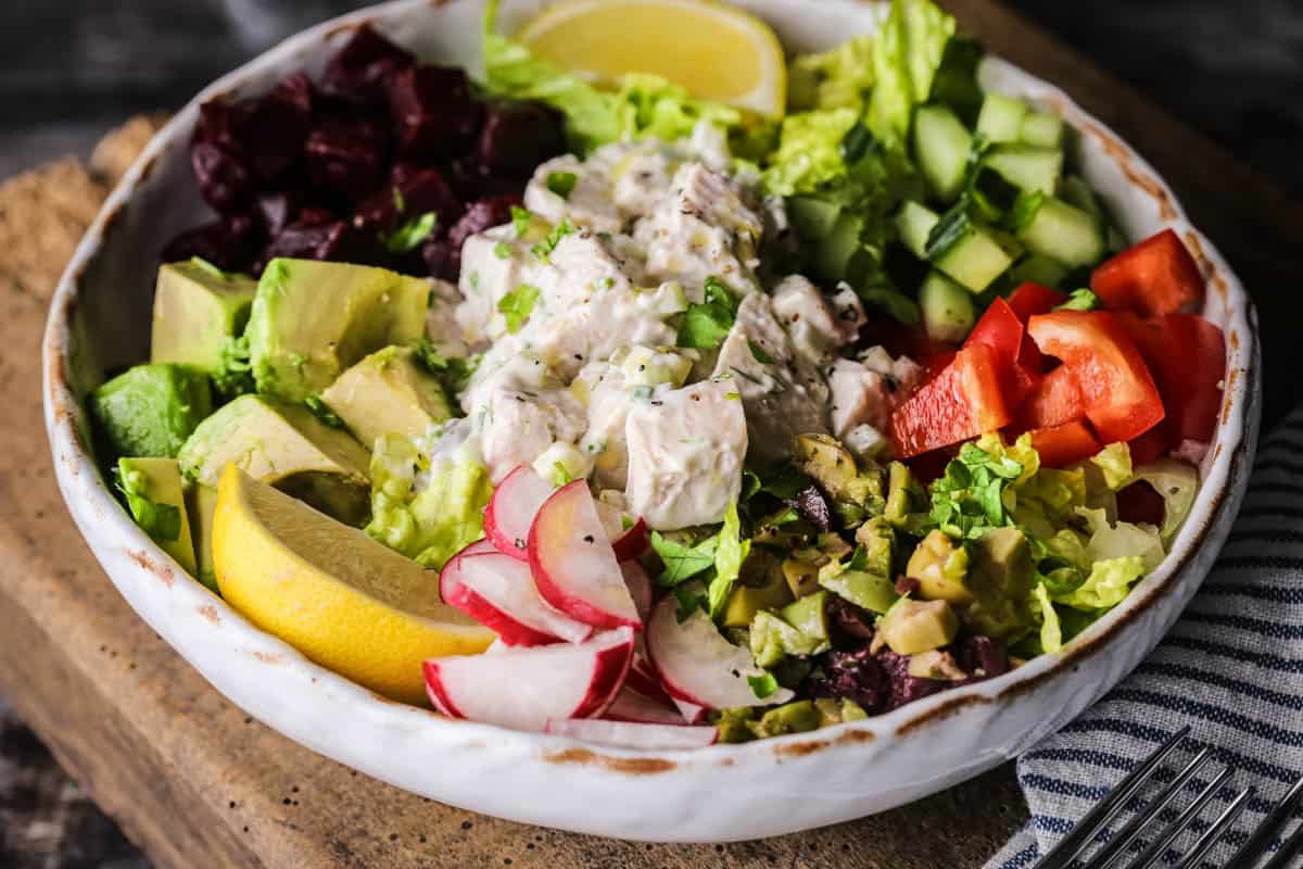 Turkey Salad in a bowl.