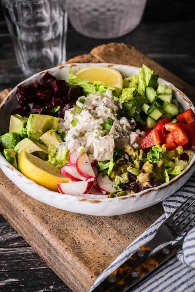 Turkey Salad in a bowl.