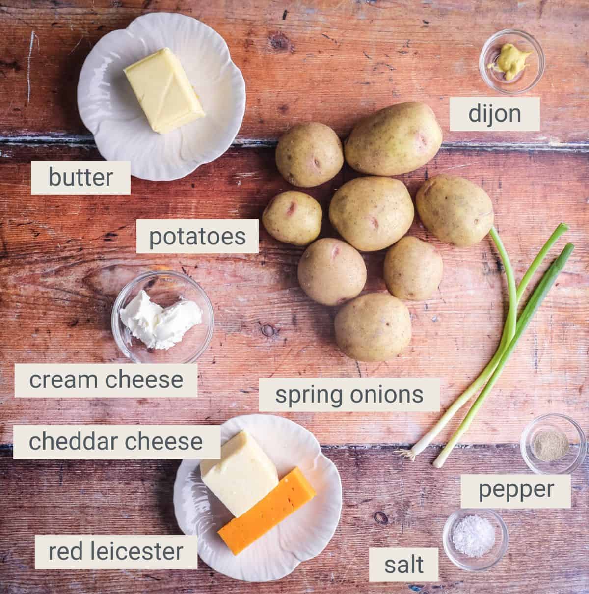 Cheesy mash ingredients