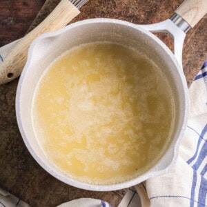 Gluten-Free Roux in a saucepan