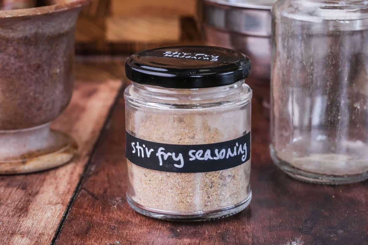 Stir Fry Seasoning in a jar.