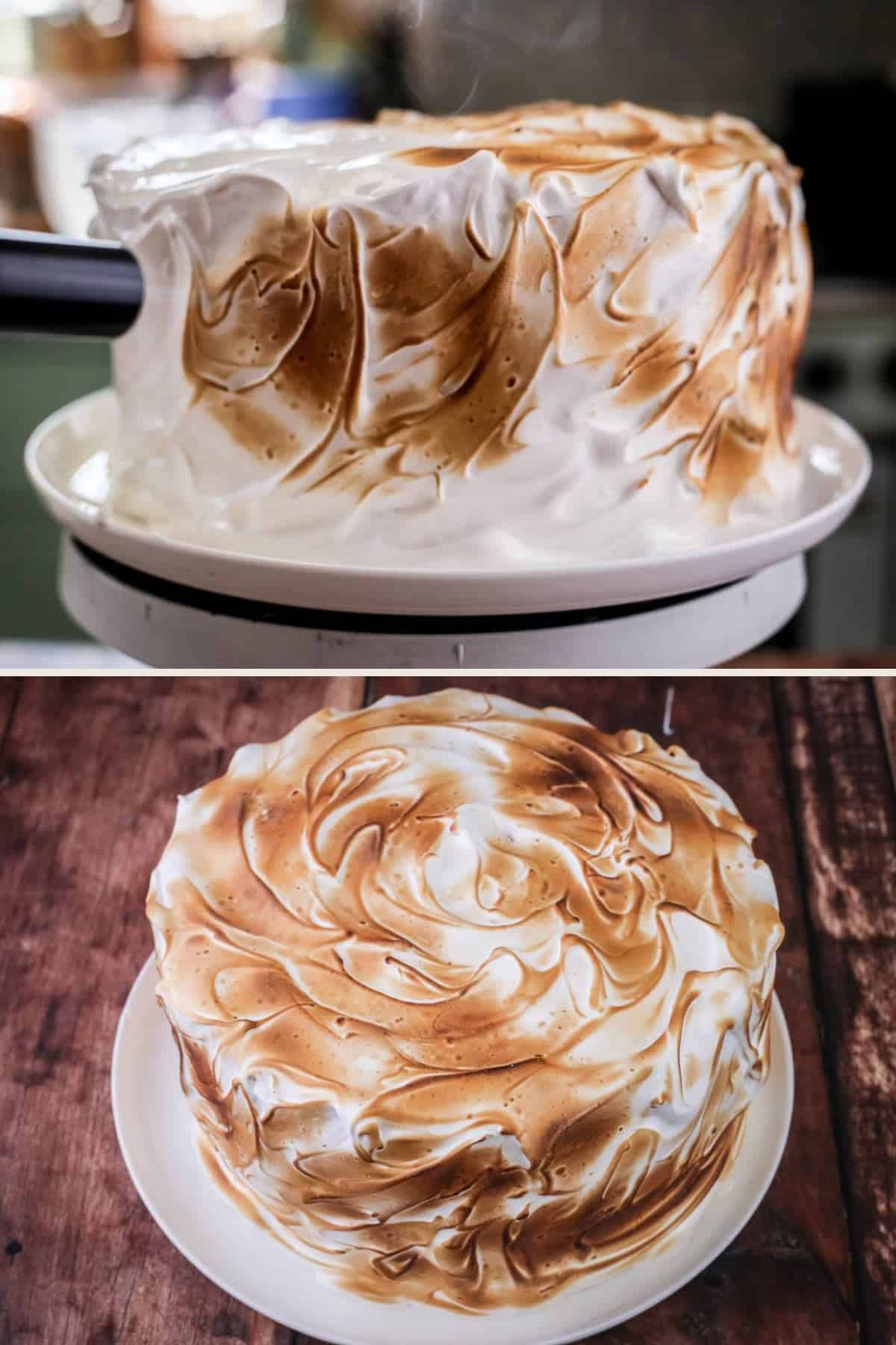 Blowtorch used to toast the meringue.