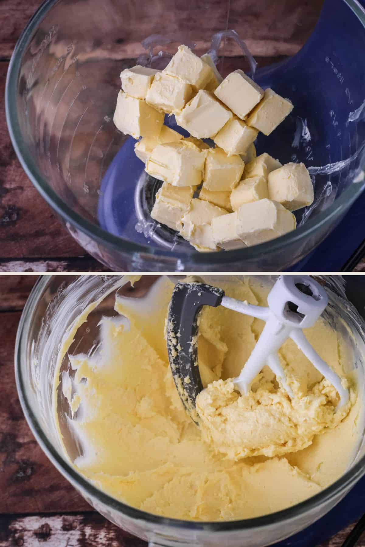 Plant based butter whipped in stand mixer.