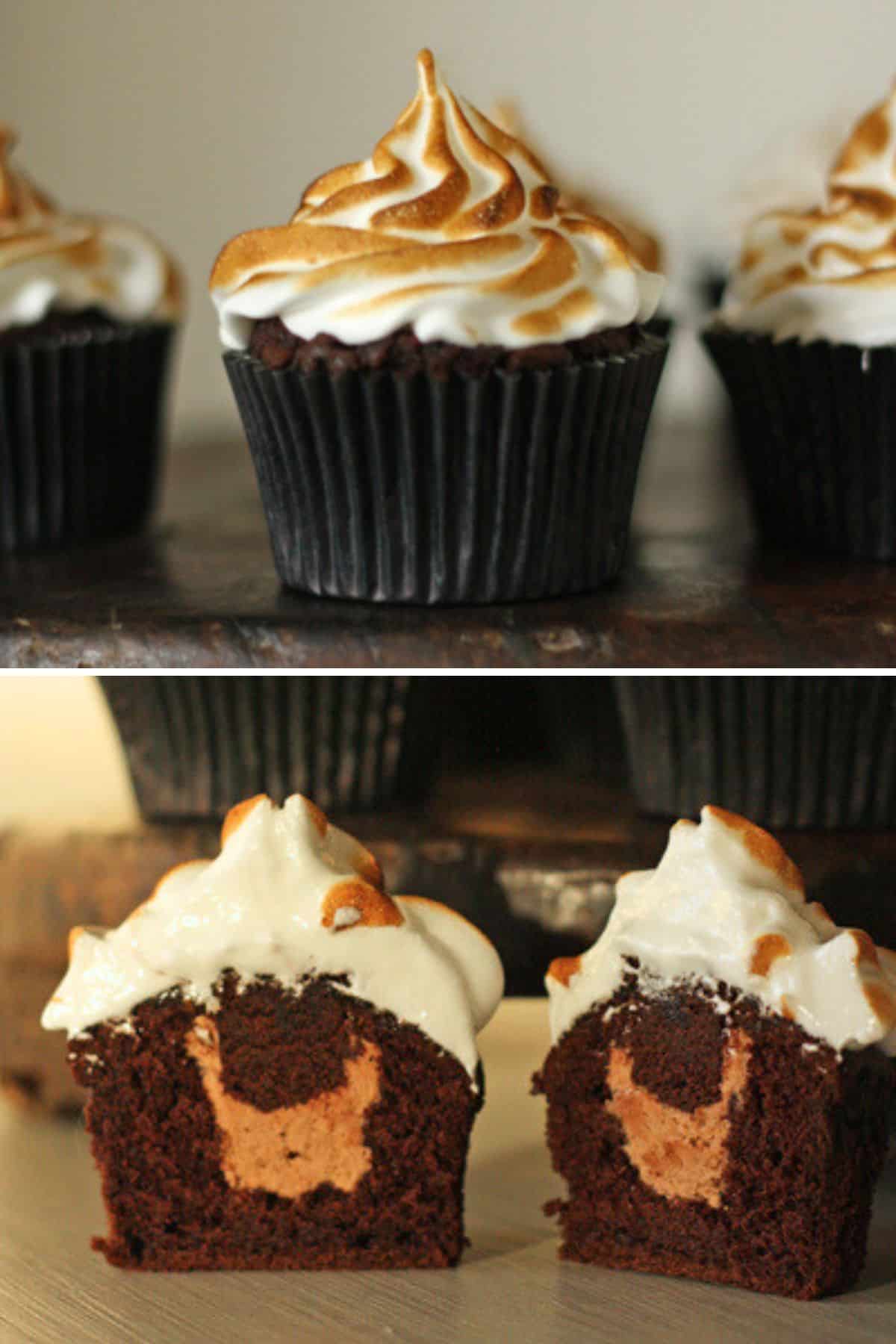 Cupcake variation, showing the buttercream inside the cupcakes.