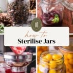 How to Sterilise Jars for Preserves Pinterest Image.