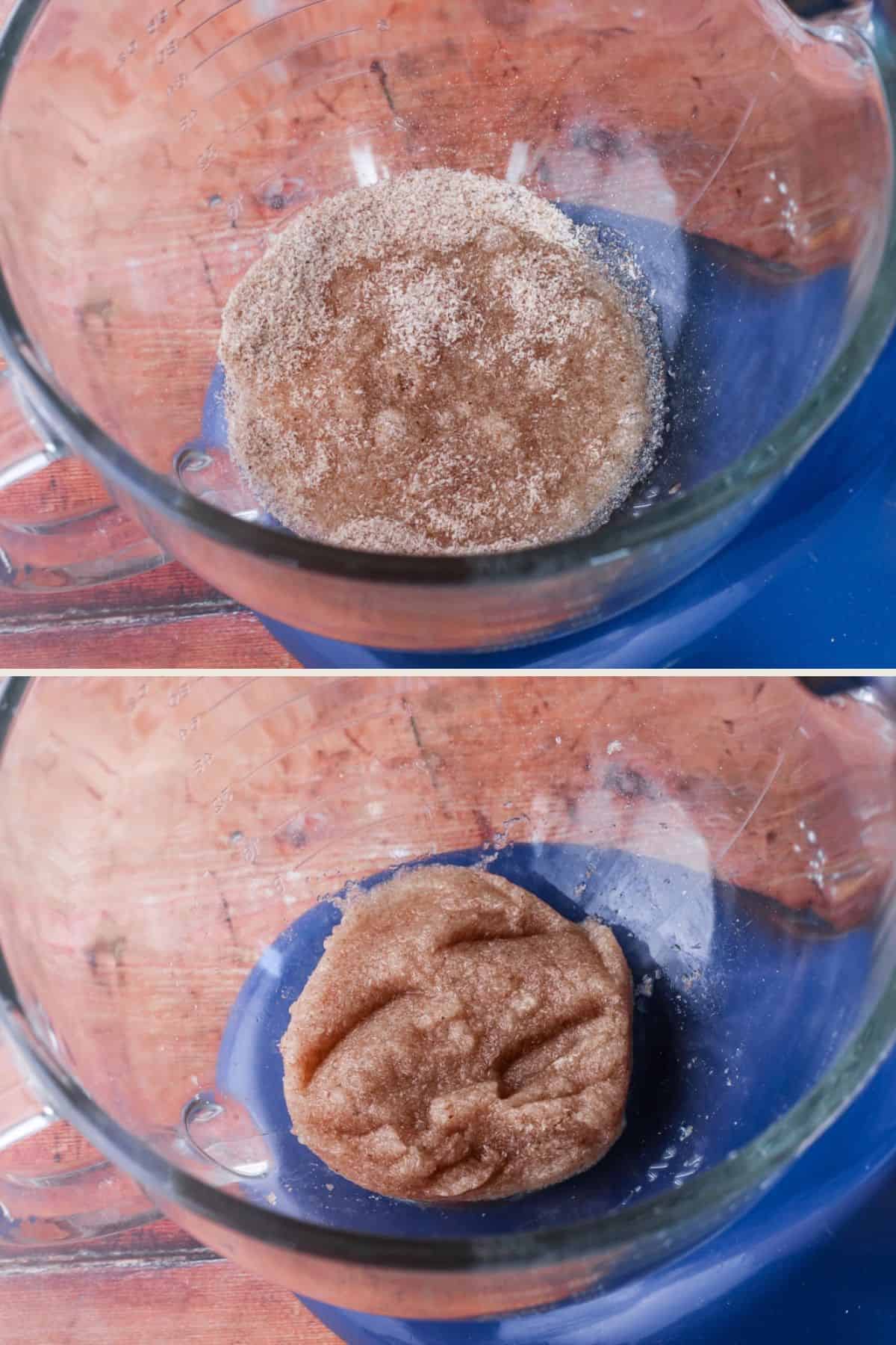 Psyllium husk mixed with water then rested to become a sticky gel.