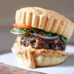 Gluten-Free Meatloaf Burgers pin image.