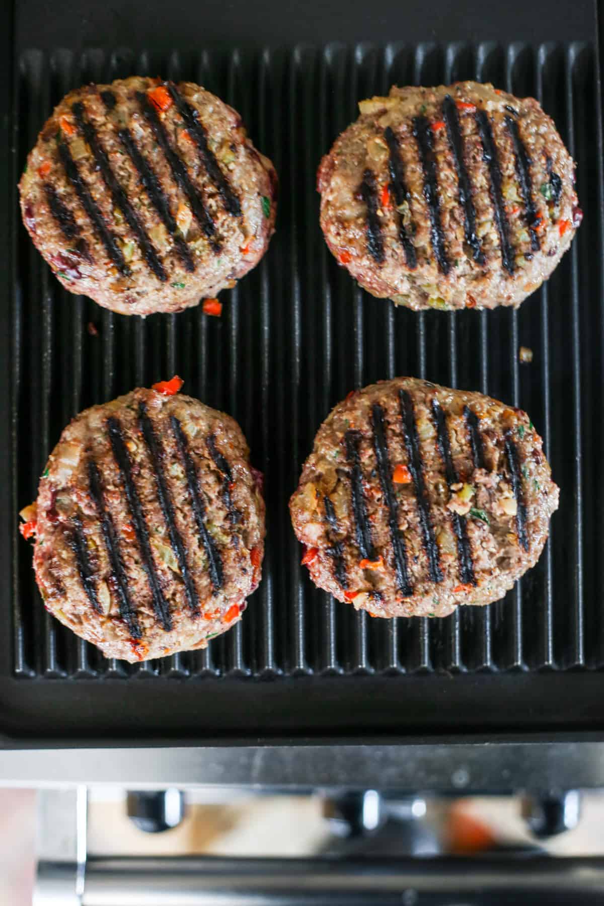 Meatloaf Burgers on the grill.