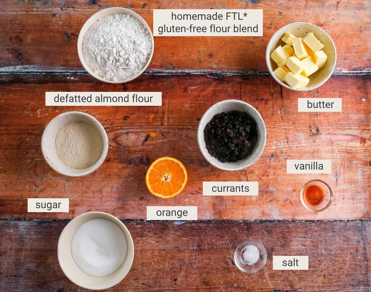 garibaldi biscuits ingredients on table.